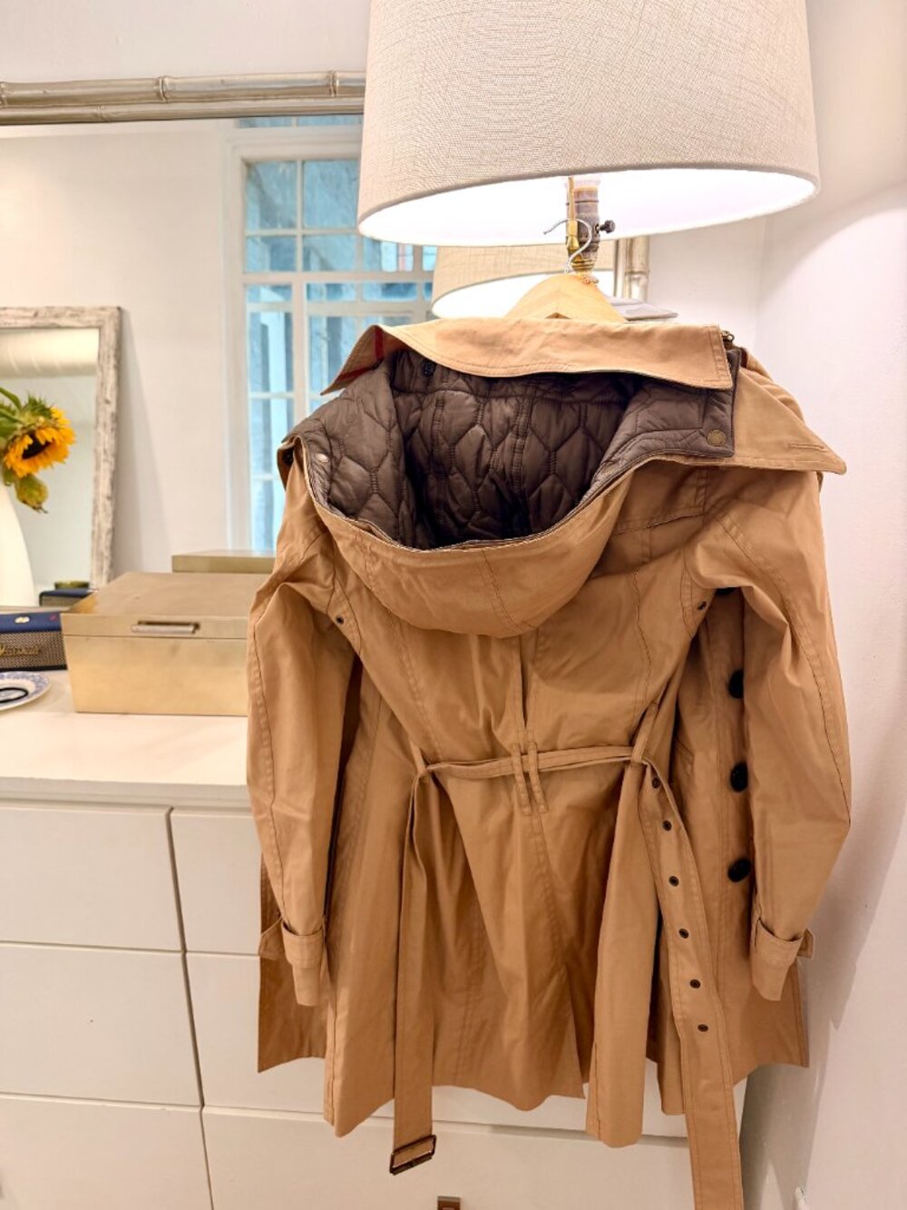 Burberry Reymoore Trench Coat Detachable Hood & Quilted Liner US 4 - Picture 4 of 6